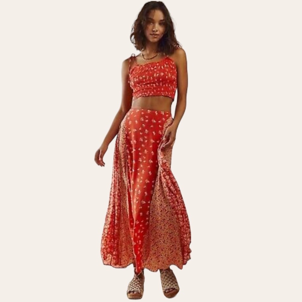 Free People Kaia Skirt Two Piece Set